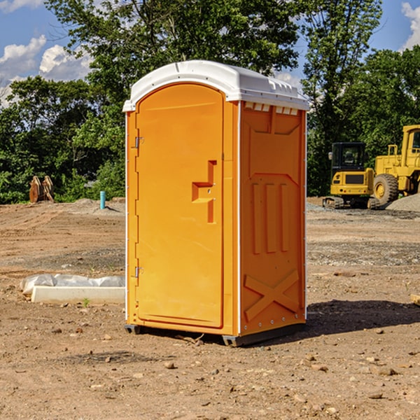 how often are the portable restrooms cleaned and serviced during a rental period in Barberville